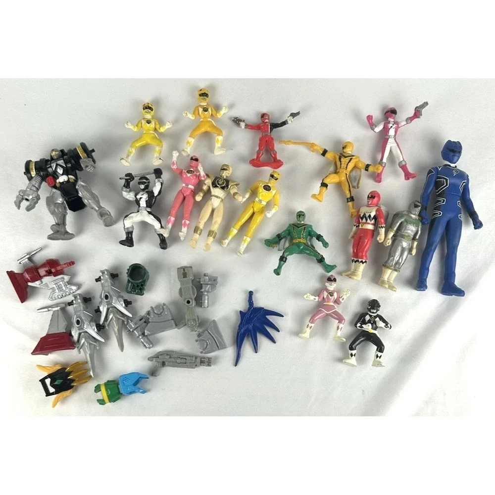 Vintage Power Rangers Lot Action Figures Weapons Toys Accessories Bandai